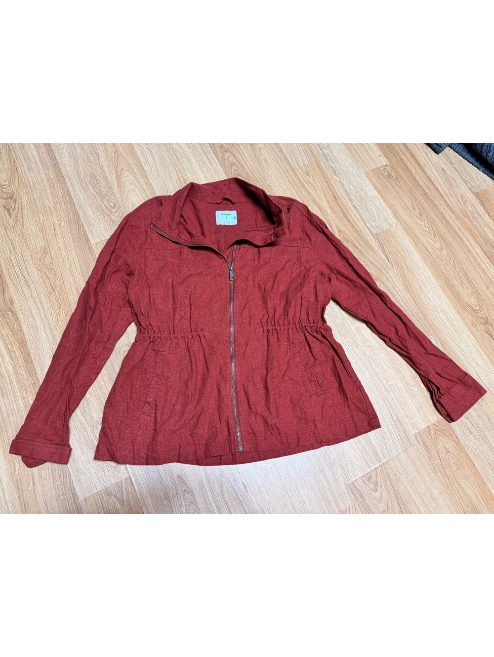 Old Navy Women's Rust Red Zip-Up Jacket Size L CB